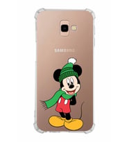 Samsung Galaxy J4 Plus  Köşe Korumalı Antişok Kapak Mickey Mouse Tasarımlı Şeffaf  Kılıf
