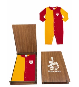 GALATASARAY BEBEK METİN OKTAY FORMA TULUM HEDİYE AHŞAP KUTULU (Sarı-Kırmızı)