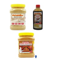 Bozkır Beyaz Tahin 935 gr - Bozkır Çifte Kavrulmuş  (kepeksiz) Tahin 935 gr - Keçiboynuz (harnup) Pekmezi 935 gr