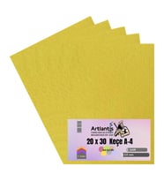 Sarı Keçe A4 2 mm 20x30 cm 5 li 1 Paket Okul Kreş Etkinlik