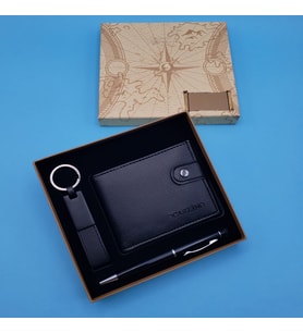 Siyah Touchpen Kalem Anahtarlık ve Cüzdan