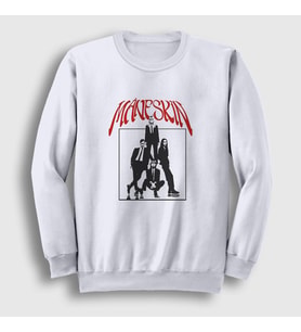 Presmono Unisex Beyaz Cover Band Maneskin Sweatshirt 356921tt