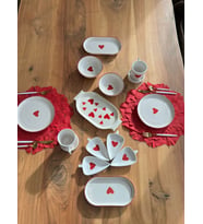 1 Adet Kalpli  23*13cm Kayık Tabak (Karışık)