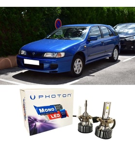 Nissan Almera Led Xenon Uzun + Kısa Far Ampulü H4 Mono Yeni Seri Beyaz 1995-2000