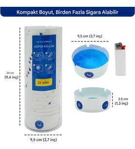 Kokusuz Kullan At Küllük - Suyla Şişen Jel Kristal Formüllü - Dumansız Hijyenik Küllük - 25 Adet