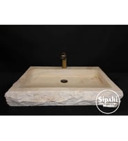 Sipahi Marble Traverten Eğimli Batarya Çıkışlı Lavabo