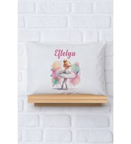 Pia Baby Premium %100 Pamuk İsme Özel Kız Bebek Yastık Kılıfı 35*45 cm 5044-12