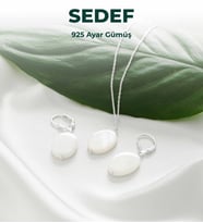 Luxtone Sertifikalı Sedef  Set 925 Ayar Gümüş Kolye Küpe Kadın Takı LX0870ST