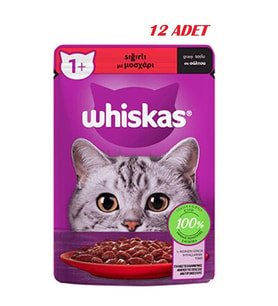 Whiskas Sığırlı Poşet Kedi Yaş Mama 85 G 12x