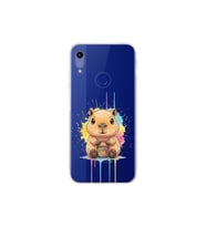 Honor 8A ile Uyumlu Splash Kapibara Tasarımlı Şeffaf Silikon Kılıf