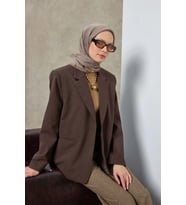 Labirent Desen Lyocell Monare Eşarp - 6425 (Vizon)