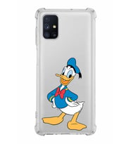 Samsung Galaxy M51  Köşe Korumalı Antişok Kapak Donald Duck Tasarımlı Şeffaf  Kılıf