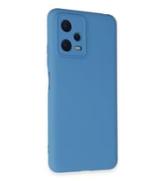 Newface Xiaomi Redmi Note 12 5G Kılıf Nano içi Kadife Silikon - Mavi