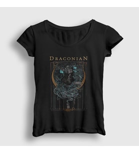Presmono Kadın Siyah Candle Band Draconian T-Shirt 356753tt