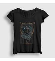 Presmono Kadın Siyah Candle Band Draconian T-Shirt 356753tt