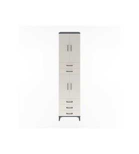 Hyperion Dolap 4 Raflı 5 Çekmeceli 4 Kapaklı 60x44x243 Antrasit-Aytaşı