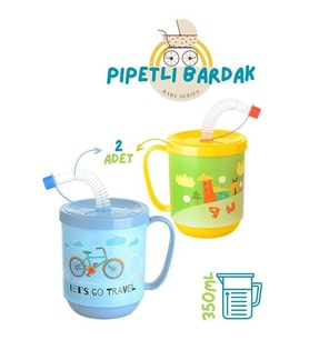 Turk Pipetli Bardak 2 li Momma Design