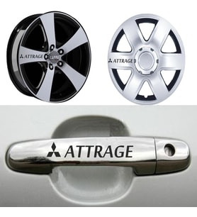Attrage Kapı Kolu Jant Sticker (10 Adet) Etiket Yapıştırma Z17