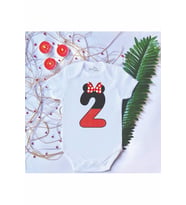 Unisex Bebek Baskılı Mouse 2 %100 Pamuklu Çıtçıtlı Body Zıbın