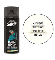Selsil Rainbow Akrilik Sprey Boya MAT BEYAZ 400 ml. - RAL9010