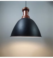 RİOLİGHT RETRO TEKLİ METAL SARKIT AVİZE ÇAP: 28CM (Siyah)