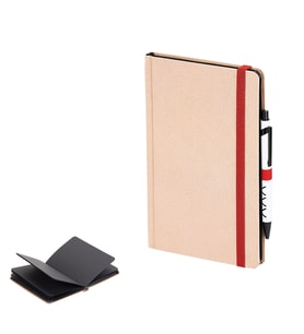 Kraft Sert Kapak Siyah İç Sayfalı Defter ( 9 x 14 cm )