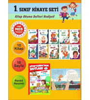 1.Sınıflar İçin Okumayı Sevdiren 10 lu Hikaye Seti 3 (Kitap Okuma Defteri Hediyeli)