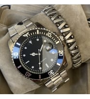 Zamanın Ötesinde Bir Stil: Hematit Bileklik ve Rolex Model Çelik Takvimli Erkek Kol Saati Erkeğe Hediye Babaya Kocaya Hediye Eşe Sevgiliye Hediye Kardeşe Arkadaşa Hediye Doğum Günü Hediyesi Yıldönümü Hediyesi