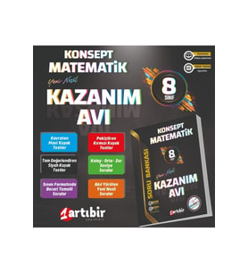 Artıbir 8.sınıf Konsept Matematik Kazanım Avı Yeni Nesil Soru Bankası (kolay-orta-zor)