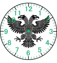 Çift Başlı Kartal Model Duvar Saati - Kartallı Saat