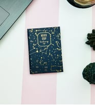 Yıldız Haritası Tasarımlı Sert Kapaklı Mini Defter