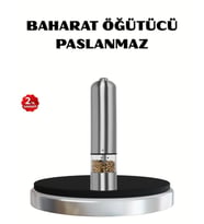 Northcity Otomatik Baharat Öğütücü Seti – Pilli Paslanmaz Çelik & LED Aydınlatmalı