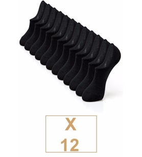 Unisex 12 Çift Pamuklu Görünmez Sneakers Çorap