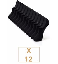 Unisex 12 Çift Pamuklu Görünmez Sneakers Çorap