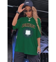 Unisex Berkeley Baskılı T-shirt (Yeşil)