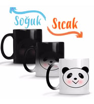 Sevimli Panda Sihirli Kupa Bardak Porselen