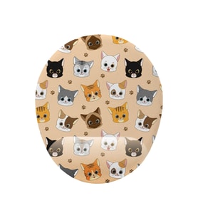 Kedi Desenli Bilek Destekli Mouse Pad
