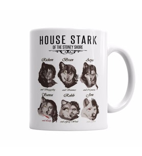Game of thrones Stark children and wolves    Kupa Bardak Porselen