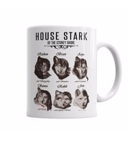 Game of thrones Stark children and wolves    Kupa Bardak Porselen