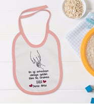 BK Kids Kişiye Özel Pembe Bebek Mama Önlüğü - Model 104