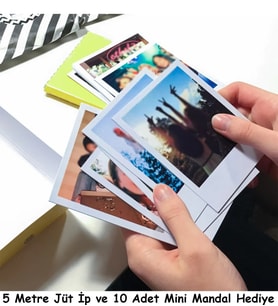 Parlak Polaroid Fotoğraf Baskı 36 Adet 7x10, Hediye Full HD Kişiye Özel Fotokart