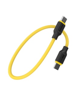 Sharge Phantom USB-C to USB-C 240W Ekstra Elastik Hızlı Şarj Kablosu - Sarı