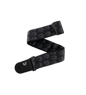 Planet Waves 50TB00 Gitar Askısı Skulls Black Tubular (5 cm)  Tüp Dokuma - Kuru Kafa - Rahat