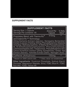 Hi-Tech Pharmaceuticals Black Widow®Ephedra ve DMHA (Fat Loos Fat Burning) 90 Capsul.3540