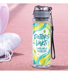 BK Gift Detoks Tasarımlı Süzgeç Hazneli Suluk 500 ml -10, BPA İçermeyen Detoks Matara