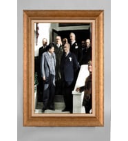 Altın Varaklı Paspartulu Çerçeveli Atatürk Tablo nt1114