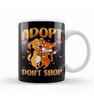 Adopt Don t Shop Cat & Dog Kupa Bardak Porselen