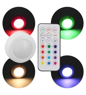 PM-27186 Led Mobilya Merdiven Pilli Aydınlatma 3M Yapışkanlı Kumandalı RGB + 4000K (8’li Paket)