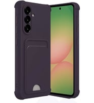 Newface Samsung Galaxy A55 5G Kılıf Kelvin Kartvizitli Silikon - Derin Mor
