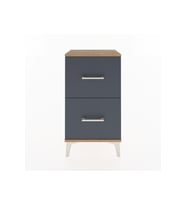 Arges Komodin 2 Çekmeceli 44x30x80 Çam-Antrasit